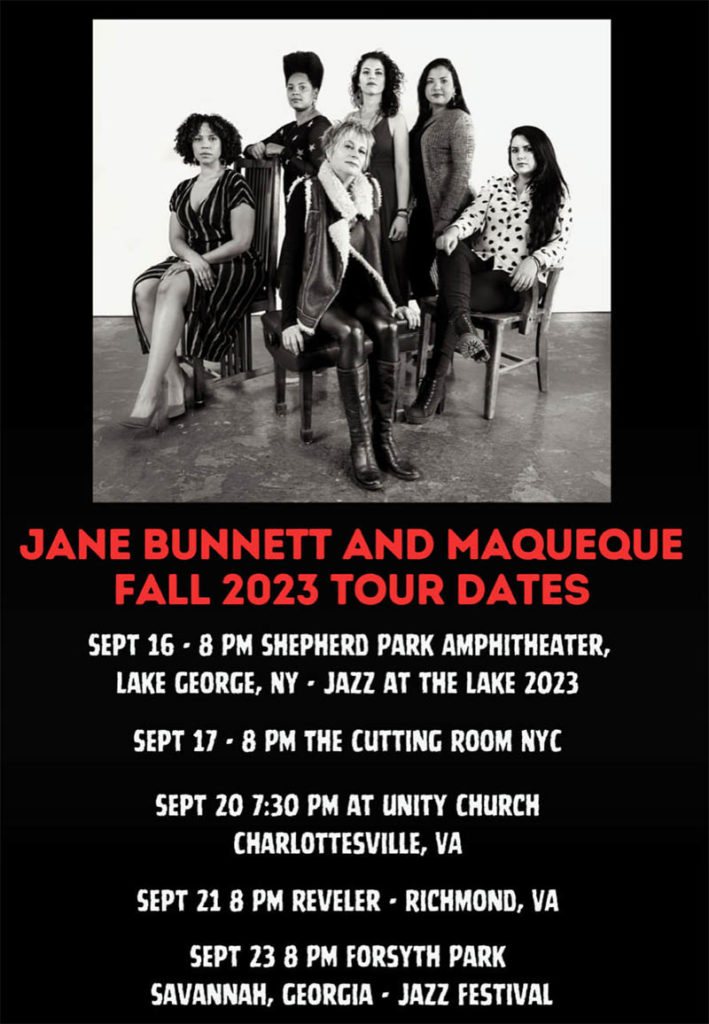 Jane Bunnett and Maqueque - Fall 2023 Tour Dates